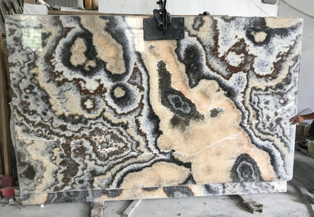 Tranh đá Onyx vân tự nhiên (Grey/Black Pattern Onyx)